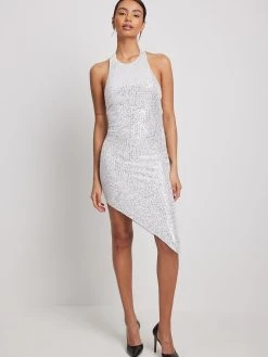 NA-KD Cocktailjurken Cocktailjurk Dames Zilver