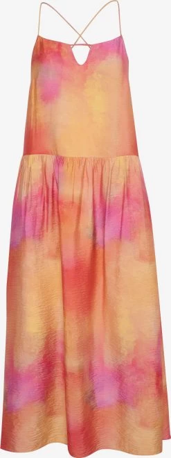 InWear Maxi Jurken Jurk Tedra Dames Zalm Roze / Lichtoranje / Donkeroranje