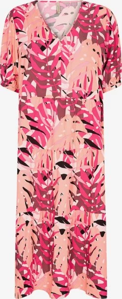 Soyaconcept Midi Jurken Jurk Kabrina Dames Fuchsia