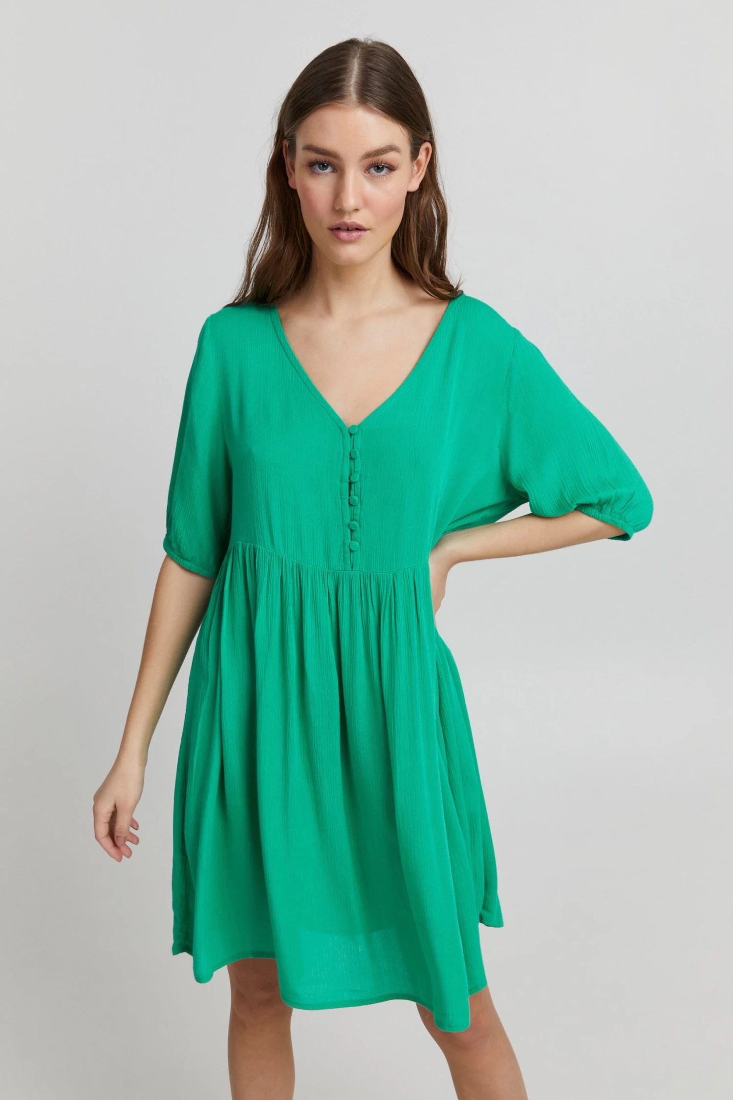 ICHI Mini Jurken Jurk IHMARRAKECH Dames Groen 4 ICHI Mini Jurken Jurk IHMARRAKECH Dames Groen - Afbeelding 2