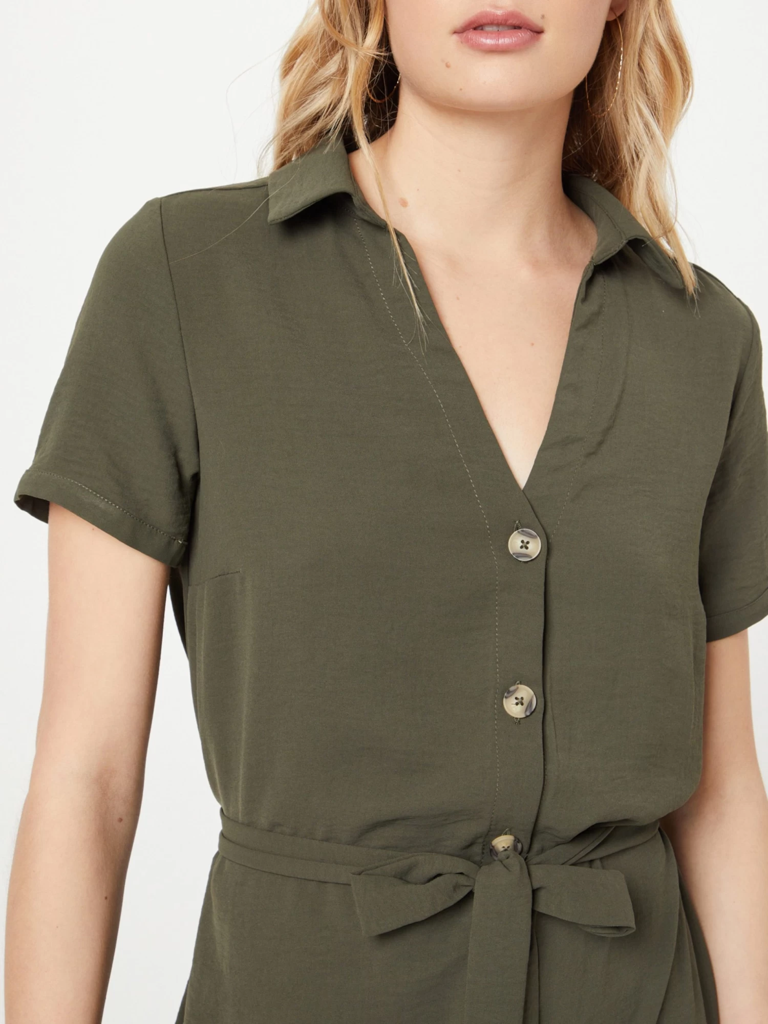 About You Blousejurken Blousejurk Tania Dames Donkergroen 4 About You Blousejurken Blousejurk Tania Dames Donkergroen - Afbeelding 2