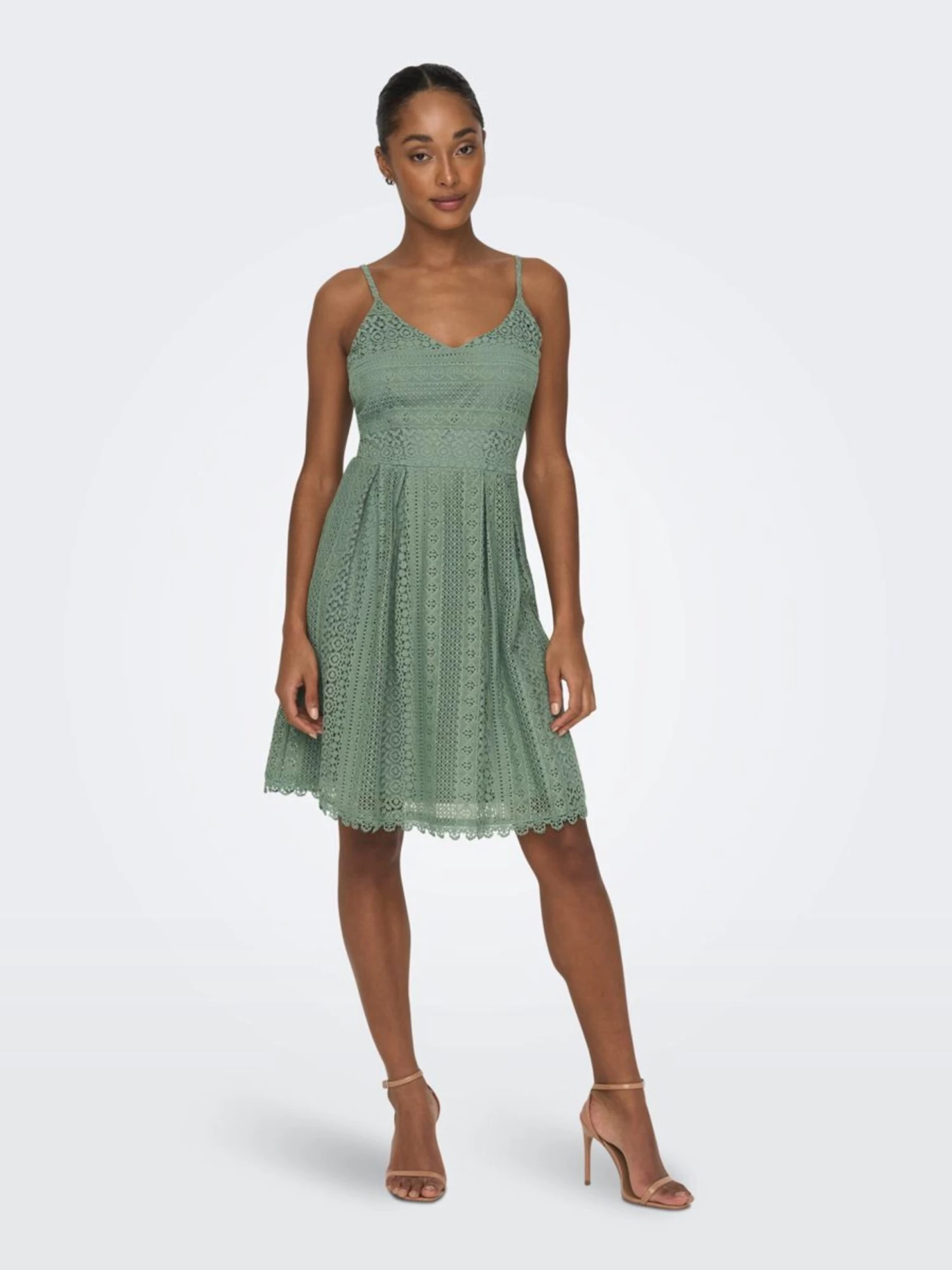 ONLY Cocktailjurken Cocktailjurk Helena Dames Groen 6 ONLY Cocktailjurken Cocktailjurk Helena Dames Groen - Afbeelding 4