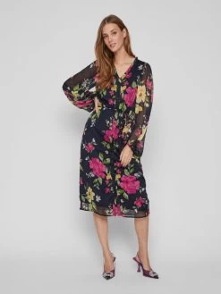 Vila Blousejurken Blousejurk Falia Dames Marine -Jurk Stijl Verkoop 3511c65dbf20ea31b18e5d28fb6b9833