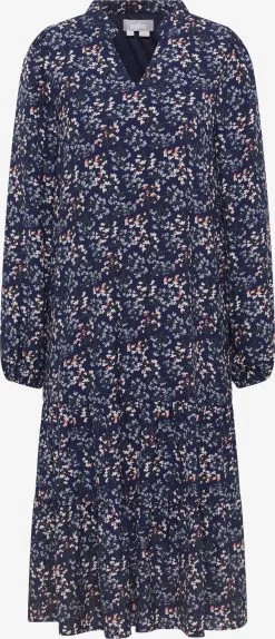 Usha Blousejurken Blousejurk Dames Donkerblauw