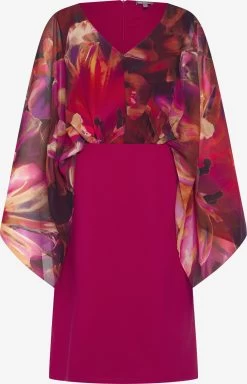 Ulla Popken Cocktailjurken Cocktailjurk Dames Magenta / Donkerroze
