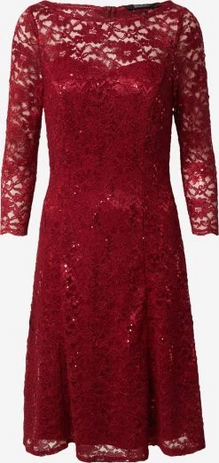 SWING Cocktailjurken Cocktailjurk Dames Wijnrood
