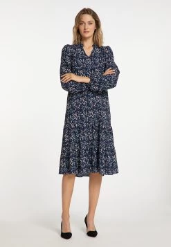 Usha Blousejurken Blousejurk Dames Donkerblauw -Jurk Stijl Verkoop 531b314c3a5bf32eafb122c54aecfc8f