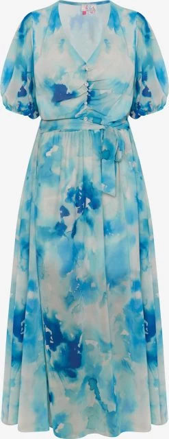 IZIA Maxi Jurken Jurk Dames Azuur / Hemelsblauw