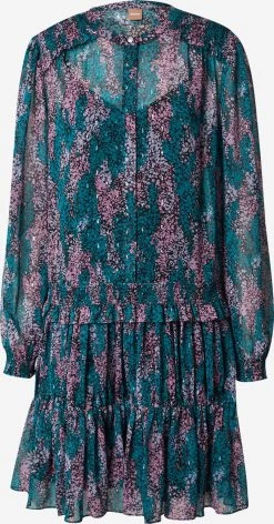 BOSS ORANGE Blousejurken Blousejurk Daffa Dames Zwart