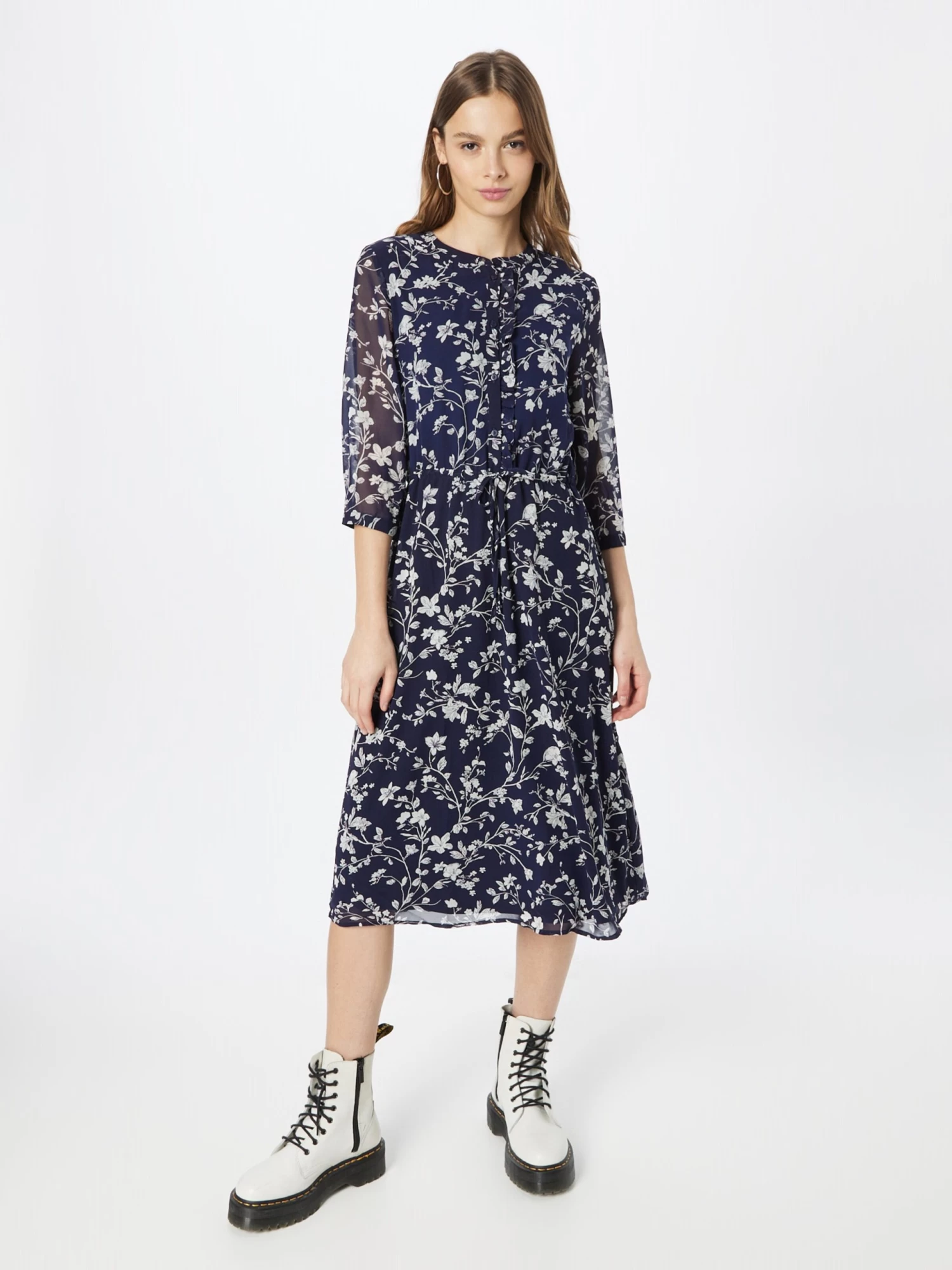 About You Blousejurken Blousejurk Gwen Dames Donkerblauw 5 About You Blousejurken Blousejurk Gwen Dames Donkerblauw - Afbeelding 3