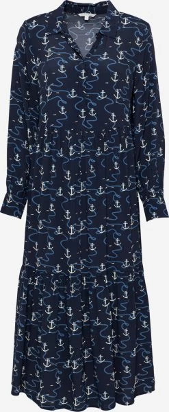 TOM TAILOR Denim Blousejurken Blousejurk Dames Blauw / Nachtblauw