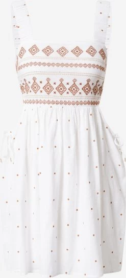 RIVER ISLAND Mini Jurken Jurk Dames Wit Gemêleerd