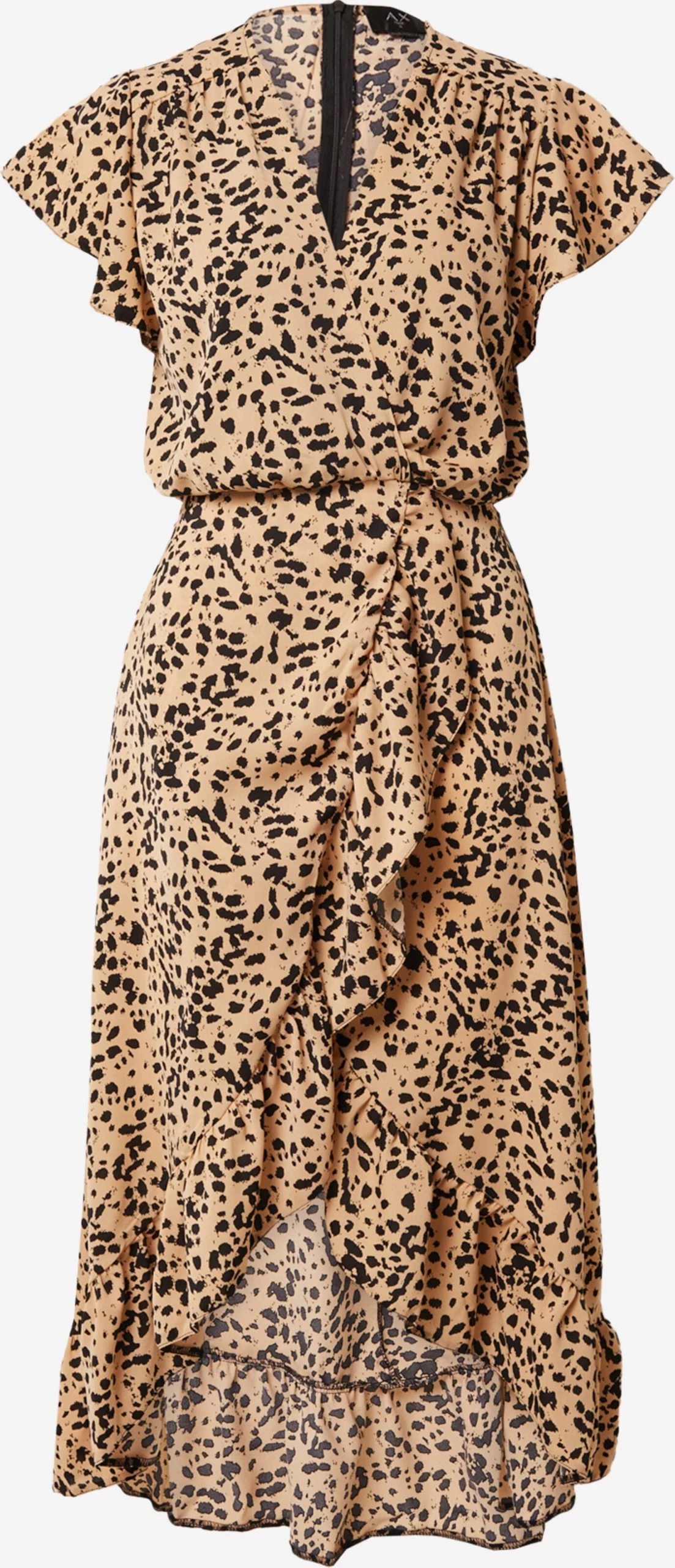 AX Paris Midi Jurken Jurk Dames Abrikoos 3 AX Paris Midi Jurken Jurk Dames Abrikoos