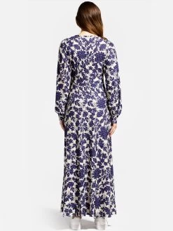 HotSquash Maxi Jurken Jurk Gemma Dames Blauw -Jurk Stijl Verkoop 79a6896b6d5fef9ac94171c56078c5fd