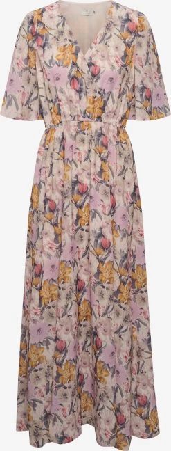 Kaffe Maxi Jurken Jurk Sorita Dames Beige