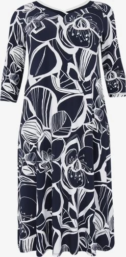 Midi Jurken Jurk Dames Navy