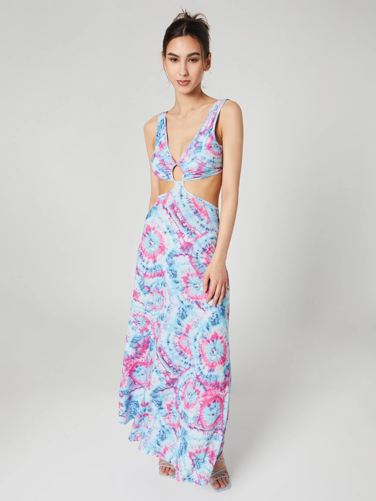 Zomerjurken Zomerjurk Jana Dames Blauw / Lichtblauw 3 Zomerjurken Zomerjurk Jana Dames Blauw / Lichtblauw - Afbeelding 2