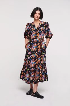 Maxi Jurken Jurk Halcyon Dames Zwart