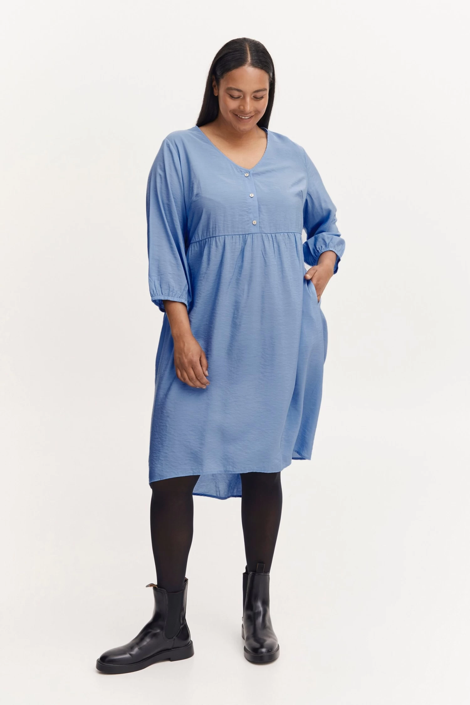 Mini Jurken Jurk PIDA Dames Blauw 5 Mini Jurken Jurk PIDA Dames Blauw - Afbeelding 3