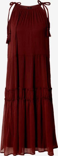 Vero Moda Midi Jurken Jurk VMPENELOPE SL ANCLE DRESS WVN Dames Roestbruin