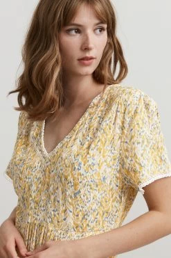 Zomerjurken Zomerjurk FLORINE Dames Beige -Jurk Stijl Verkoop d4f25cb768719ef223542e5c97a611df