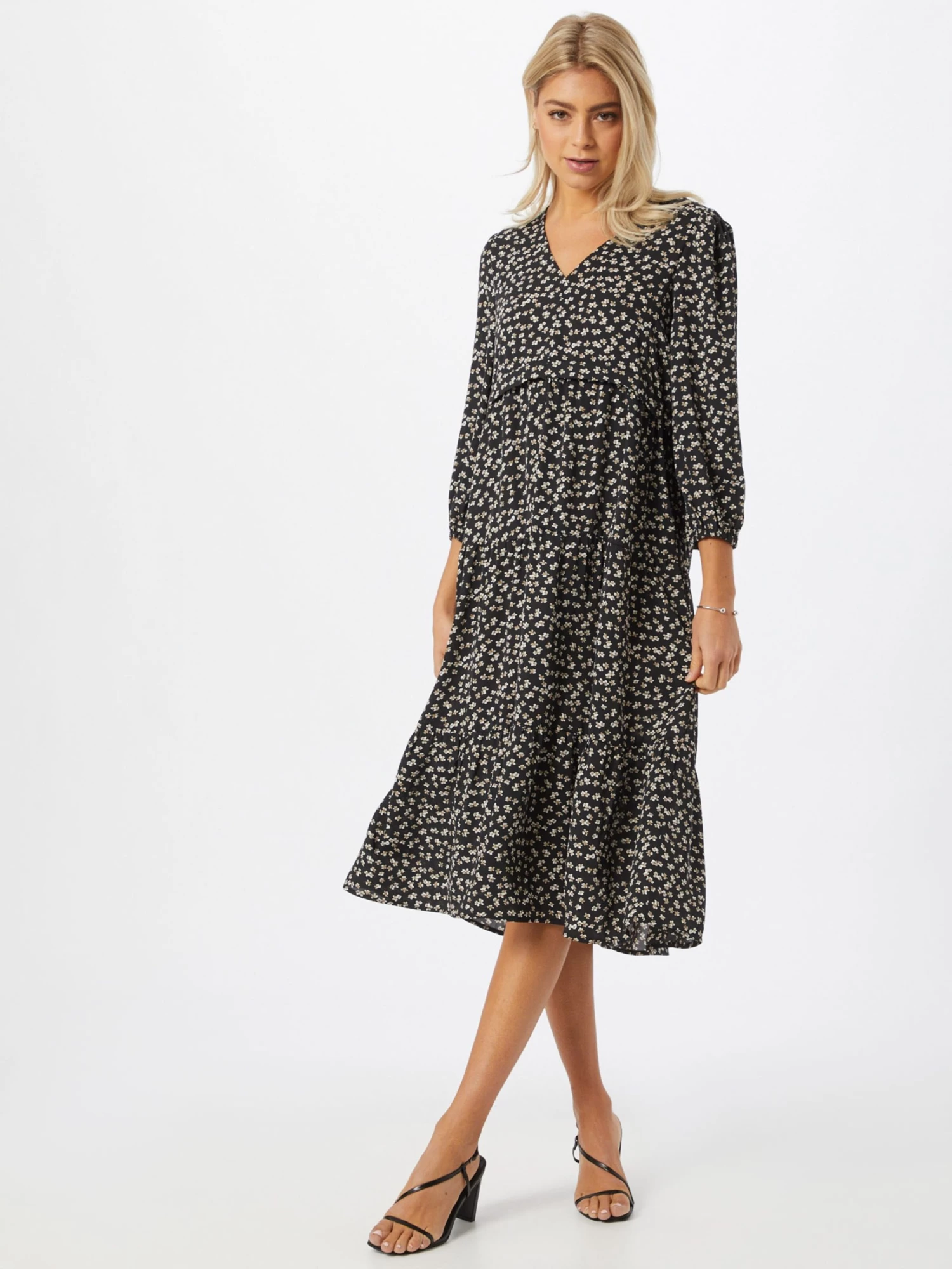 B.young Midi Jurken Jurk Iris Dames Zwart 5 B.young Midi Jurken Jurk Iris Dames Zwart - Afbeelding 3