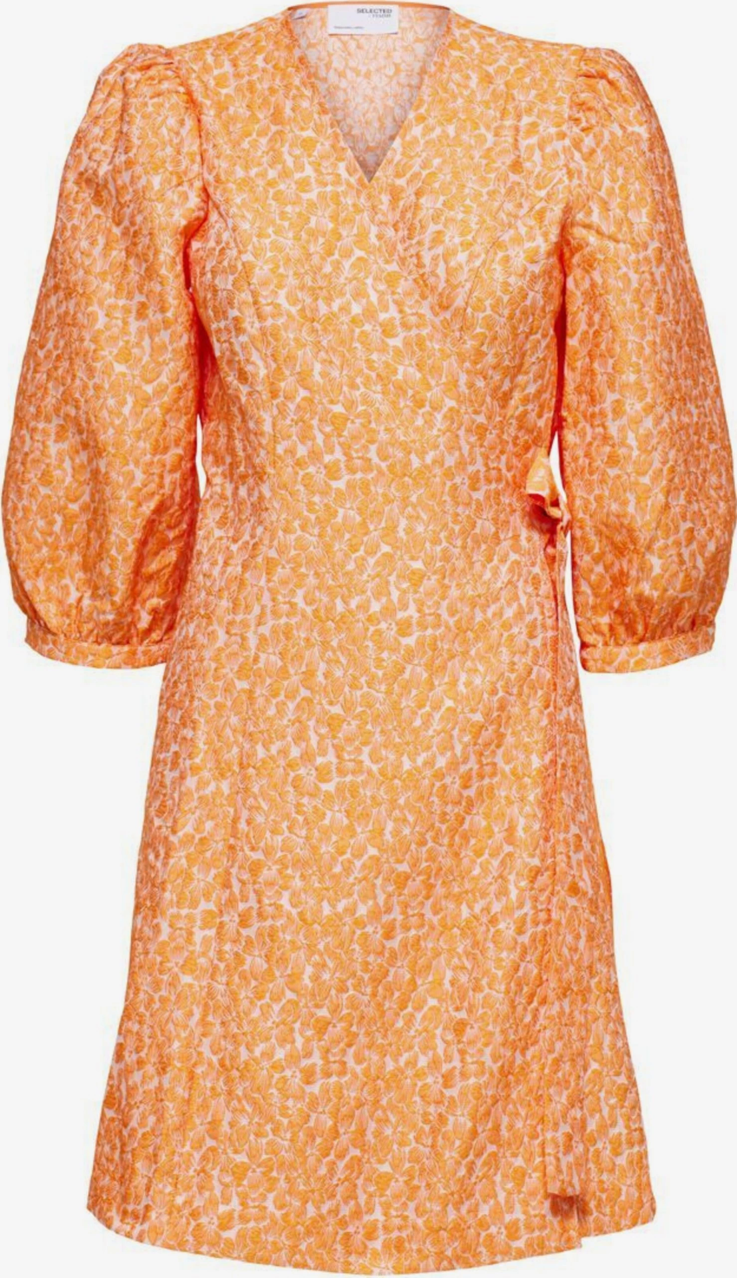 Selected Femme Mini Jurken Jurk Jacquard Dames Oranje 3 Selected Femme Mini Jurken Jurk Jacquard Dames Oranje