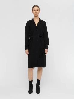 Object Blousejurken Blousejurk Seline Dames Zwart -Jurk Stijl Verkoop ebc12fa1670240d4082a9717e55f83a6