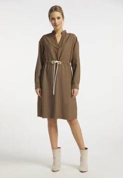 DreiMaster Vintage Mini Jurken Jurk Dames Lichtbruin -Jurk Stijl Verkoop f216e1cedcf221506d3d074162cf7c05