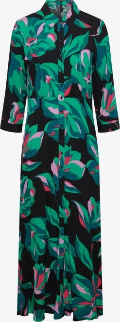 Y.A.S Maxi Jurken Blousejurk Savanna Dames Zwart